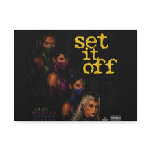 Load image into Gallery viewer, “Set It Off” Femme Fatal Canvas Wall Art – Jade, Mileena, Kitana &amp; Sindel Inspired | Mortal Kombat Wall Decor | Gaming Room Art