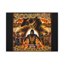 Load image into Gallery viewer, Scorpion “400 Degreez” Canvas Wall Art | Mortal Kombat Inspired | Hip Hop Album Style | Fire Gaming Room Decor