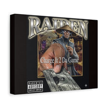Load image into Gallery viewer, Raiden “Charge It 2 Da Game” Canvas Wall Art | Mortal Kombat Inspired | Hip Hop Album Style | Gaming Room Decor