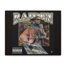 Load image into Gallery viewer, Raiden “Charge It 2 Da Game” Canvas Wall Art | Mortal Kombat Inspired | Hip Hop Album Style | Gaming Room Decor