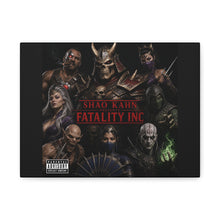 Load image into Gallery viewer, Shao Kahn “Fatality Inc.” Canvas Wall Art | Mortal Kombat x Hip Hop Album Cover Inspired | Outworld Crew Poster