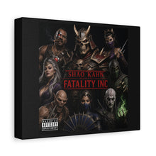 Load image into Gallery viewer, Shao Kahn “Fatality Inc.” Canvas Wall Art | Mortal Kombat x Hip Hop Album Cover Inspired | Outworld Crew Poster