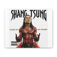 Load image into Gallery viewer, Shang Tsung “Flesh of My Flesh, Blood of My Blood” Canvas Wall Art | Mortal Kombat Inspired | Hip Hop Album Style | Dark Gaming Decor