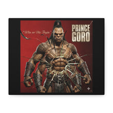 Load image into Gallery viewer, “Prince Goro – Win or Die Tryin’” Canvas Wall Art | Mortal Kombat Inspired | Gaming Room Decor | Hip Hop Album Style