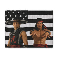 Load image into Gallery viewer, Shaolin Monks Hip Hop Canvas Wall Art – Kung Lao &amp; Liu Kang Inspired | Mortal Kombat Decor | Gaming Room Wall Art