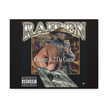 Load image into Gallery viewer, Raiden “Charge It 2 Da Game” Canvas Wall Art | Mortal Kombat Inspired | Hip Hop Album Style | Gaming Room Decor