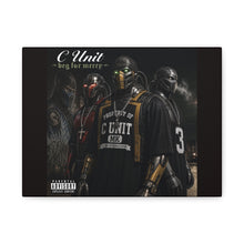 Load image into Gallery viewer, C-Unit “Beg for Mercy” Canvas Wall Art | Mortal Kombat Inspired | Hip Hop Album Style | Cyborg Gaming Decor