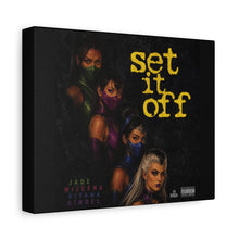 Load image into Gallery viewer, “Set It Off” Femme Fatal Canvas Wall Art – Jade, Mileena, Kitana &amp; Sindel Inspired | Mortal Kombat Wall Decor | Gaming Room Art