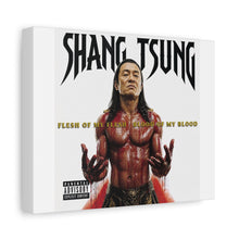 Load image into Gallery viewer, Shang Tsung “Flesh of My Flesh, Blood of My Blood” Canvas Wall Art | Mortal Kombat Inspired | Hip Hop Album Style | Dark Gaming Decor