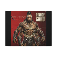 Load image into Gallery viewer, “Prince Goro – Win or Die Tryin’” Canvas Wall Art | Mortal Kombat Inspired | Gaming Room Decor | Hip Hop Album Style