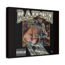 Load image into Gallery viewer, Raiden “Charge It 2 Da Game” Canvas Wall Art | Mortal Kombat Inspired | Hip Hop Album Style | Gaming Room Decor