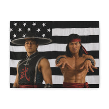 Load image into Gallery viewer, Shaolin Monks Hip Hop Canvas Wall Art – Kung Lao &amp; Liu Kang Inspired | Mortal Kombat Decor | Gaming Room Wall Art