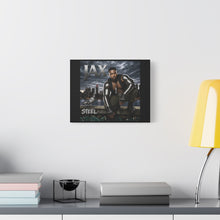Load image into Gallery viewer, Jax “Steelmatic” Canvas Wall Art | Mortal Kombat Inspired | Hip Hop Album Cover Style Decor
