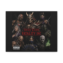 Load image into Gallery viewer, Shao Kahn “Fatality Inc.” Canvas Wall Art | Mortal Kombat x Hip Hop Album Cover Inspired | Outworld Crew Poster