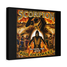 Load image into Gallery viewer, Scorpion “400 Degreez” Canvas Wall Art | Mortal Kombat Inspired | Hip Hop Album Style | Fire Gaming Room Decor