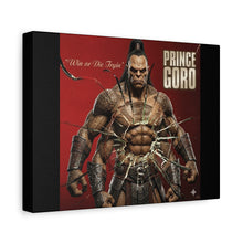 Load image into Gallery viewer, “Prince Goro – Win or Die Tryin’” Canvas Wall Art | Mortal Kombat Inspired | Gaming Room Decor | Hip Hop Album Style