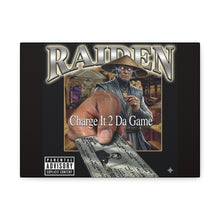 Load image into Gallery viewer, Raiden “Charge It 2 Da Game” Canvas Wall Art | Mortal Kombat Inspired | Hip Hop Album Style | Gaming Room Decor