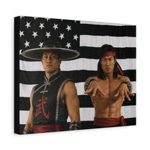 Load image into Gallery viewer, Shaolin Monks Hip Hop Canvas Wall Art – Kung Lao &amp; Liu Kang Inspired | Mortal Kombat Decor | Gaming Room Wall Art